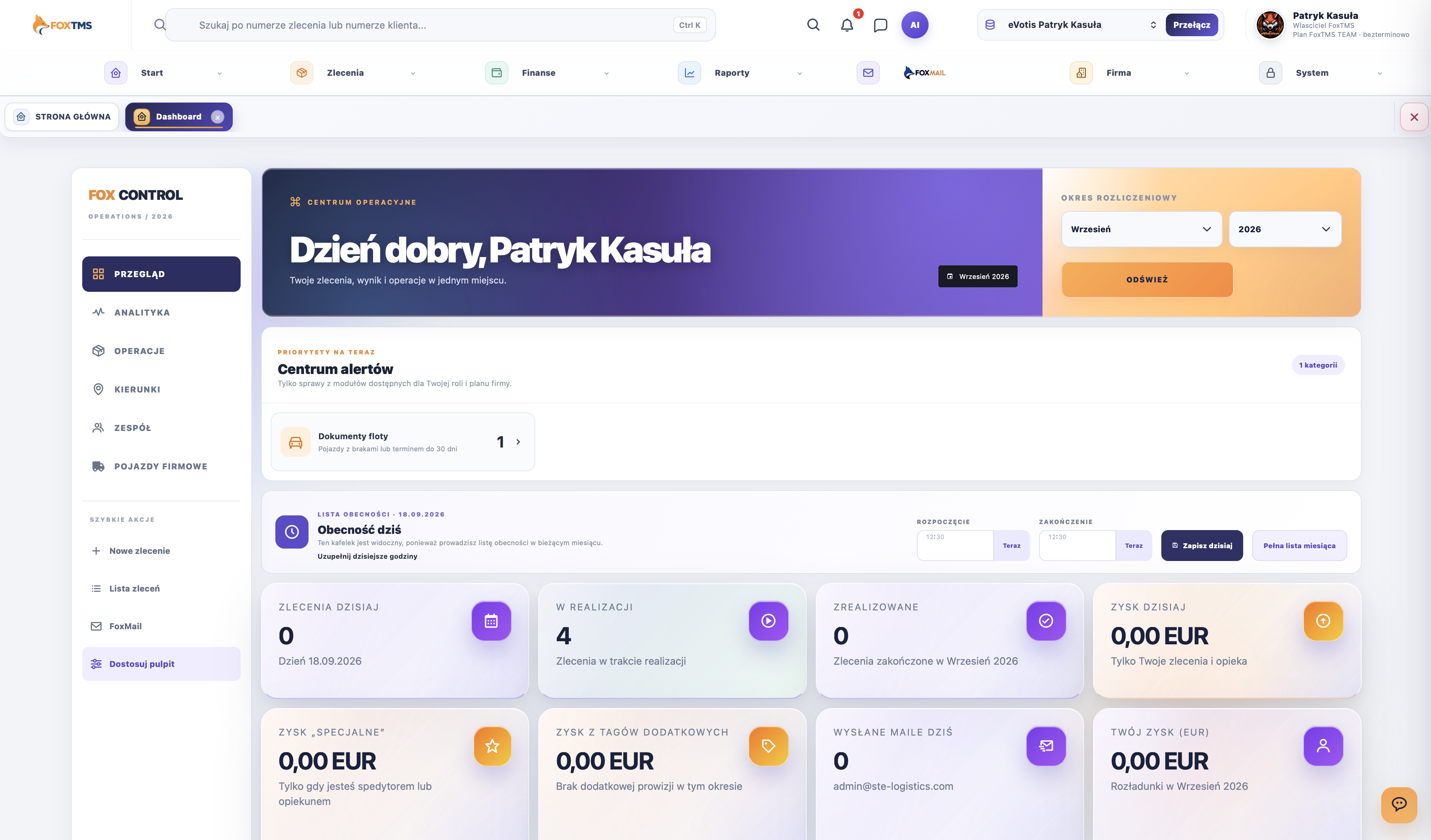 FoxTMS — system do zarządzania transportem i spedycją autorstwa eVotis